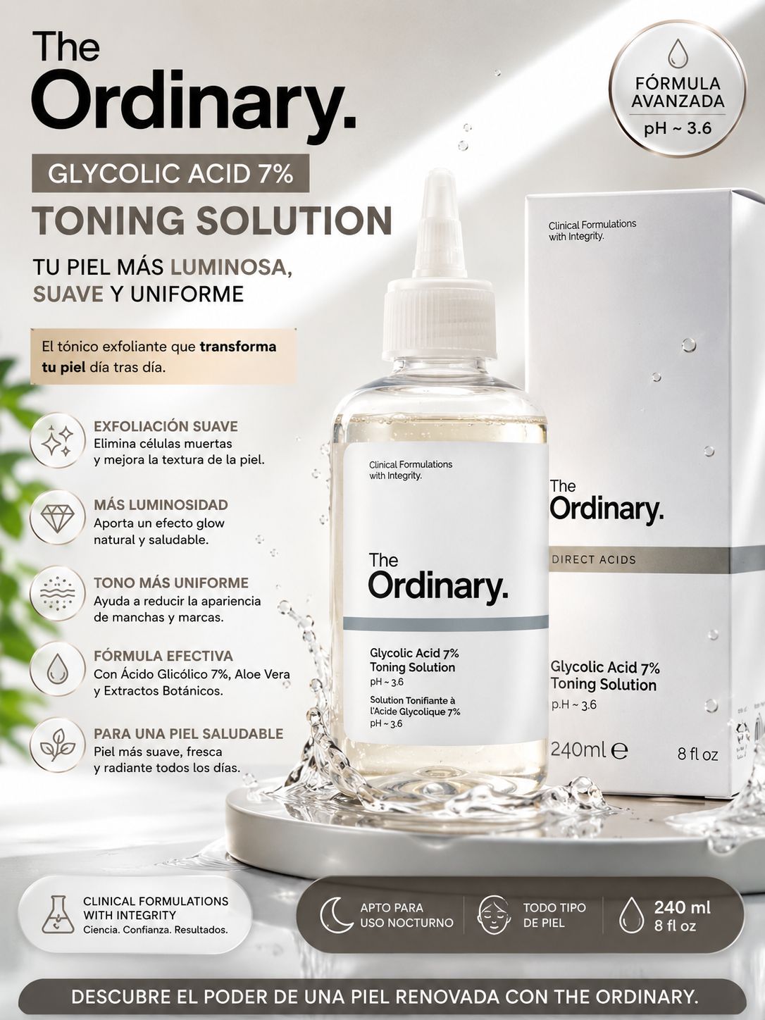 THE ORDINARY – GLYCOLIC ACID 7% TONING SOLUTION