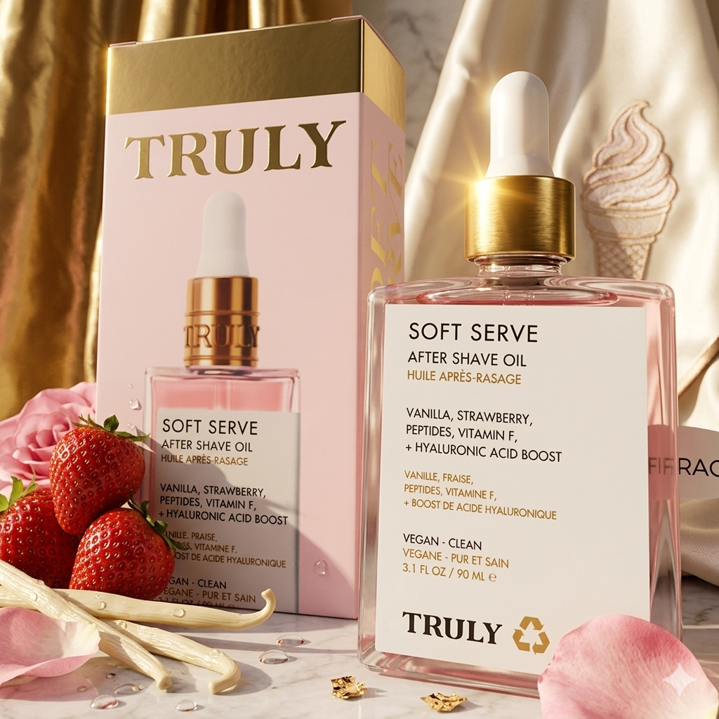 TRULY ROSADO Y CAJA DE PROTECCIÓN ACEITE INTIMO ACLARANTE VIRAL