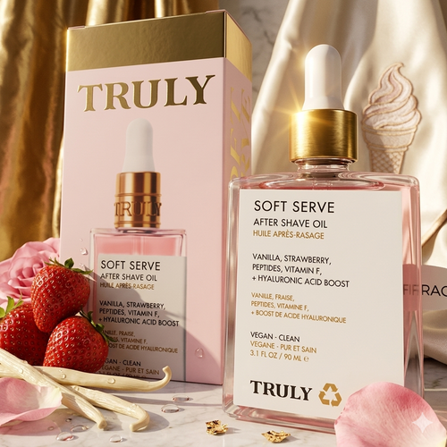 TRULY ROSADO Y CAJA DE PROTECCIÓN ACEITE INTIMO ACLARANTE VIRAL